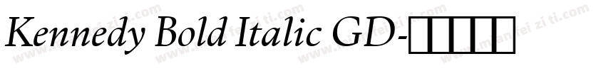 Kennedy Bold Italic GD字体转换